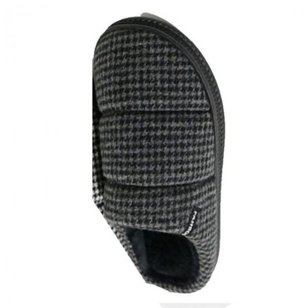 체크 방한 털슬리퍼 그레이 L 1P 거실 사무실 신발 실내화 가정용 겨울 털실내화 가정용 겨울 사무실