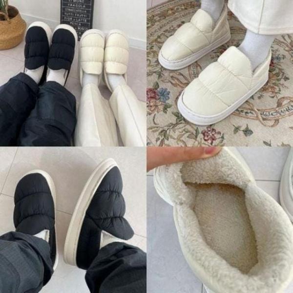 빵빵패딩퍼슬리퍼 털실내화 데일리 겨울통굽 남녀공용 사무실화 패딩 슬리퍼 털실내화 털 슬리퍼 사무실화