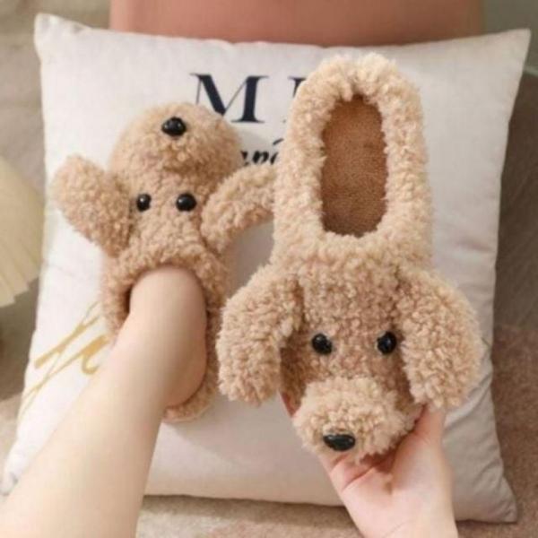 귀여운 방한 슬리퍼 털실내화 층간소음 겨울 강아지 털슬리퍼 강아지 겨울실내화 털실내화 겨울실내화