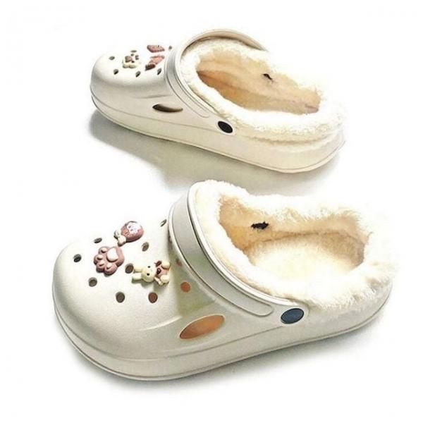 실내화 폭신한 겨울 털 샌들 아이보리 택1 털실내화 내피 털 방한 실내화 겨울 털 겨울 내피 방한