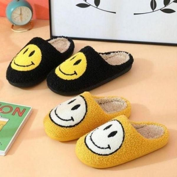 스마일 내화 데일리 털실 사무실 보온 겨울 양털 슬리 털 실내 화 거실 방한 슬리퍼 털 실내 슬리퍼