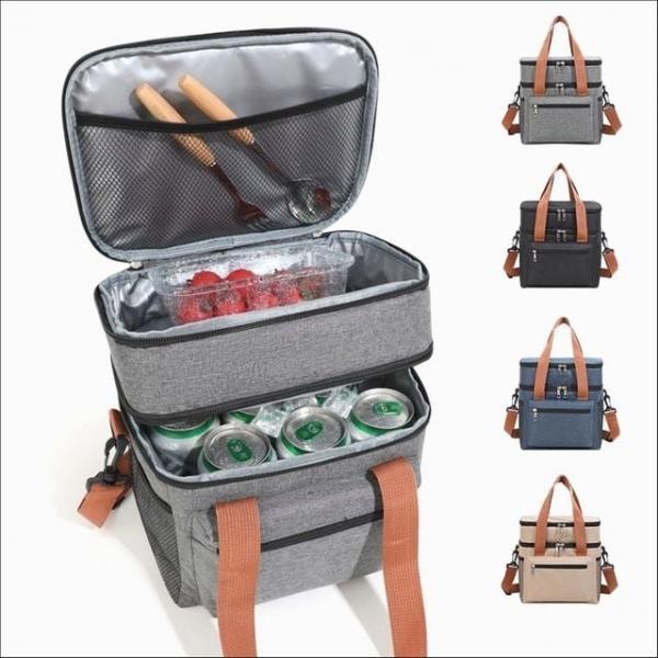 아웃도어 런치백 보온보냉 2단 도시락가방 캠핑가방