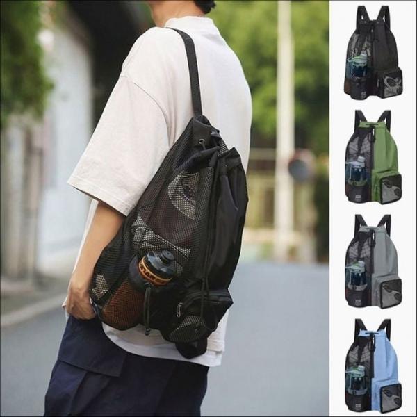 남녀공용 라이딩 메쉬가방 스트링 백팩 나일론 가방