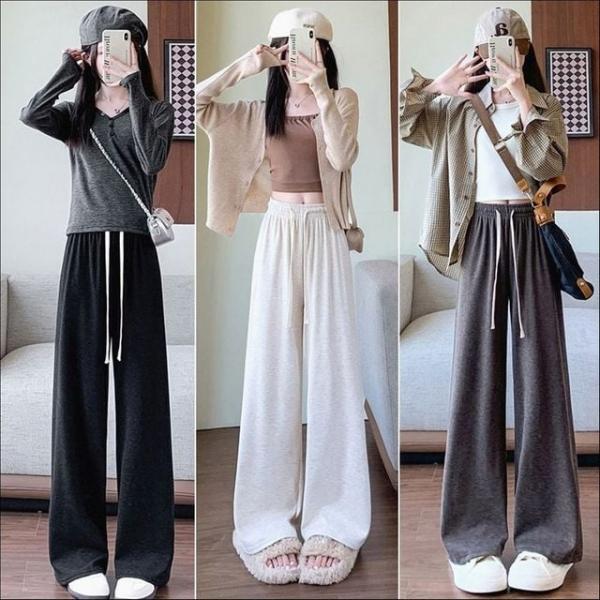 여자 겨울 와이드핏 일자 밴딩바지 포근한 롱팬츠 4색