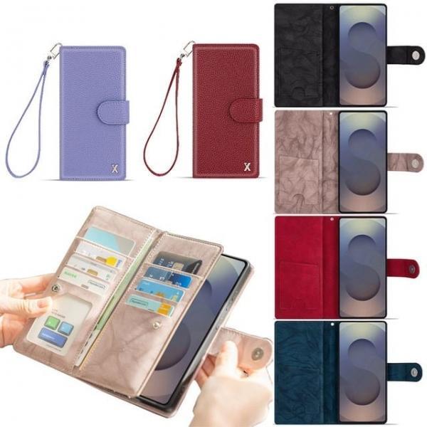 갤럭시S24울트라 S928 우노 카드9장수납 스트랩 다이어리 핸드폰 케이스