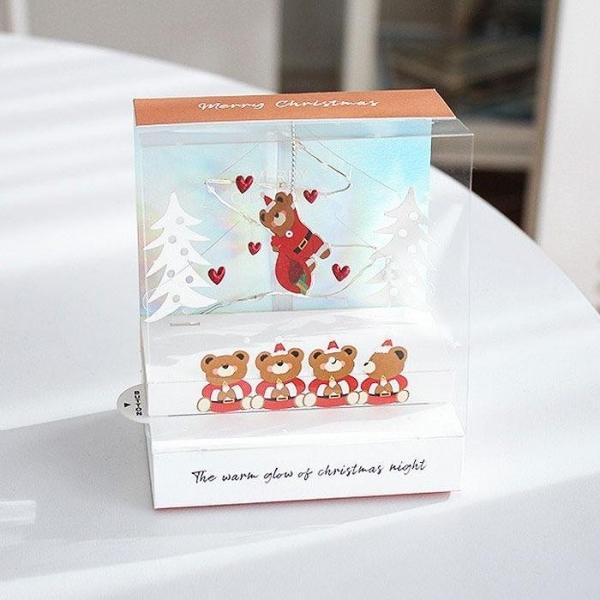 오렌지 크리스마스 LED 팝업카드 크리스마스카드 축하카드