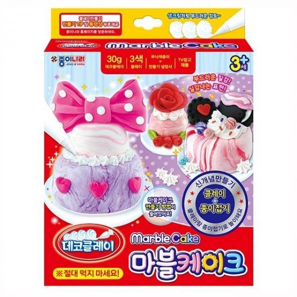 종이나라 데코 클레이 마블 케이크 만들기 점토놀이