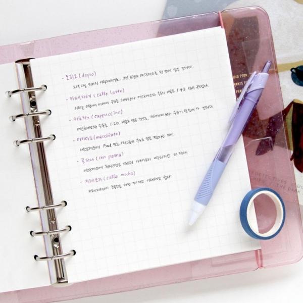 8mm 그리드 모눈 6공 다이어리 속지 리필 내지