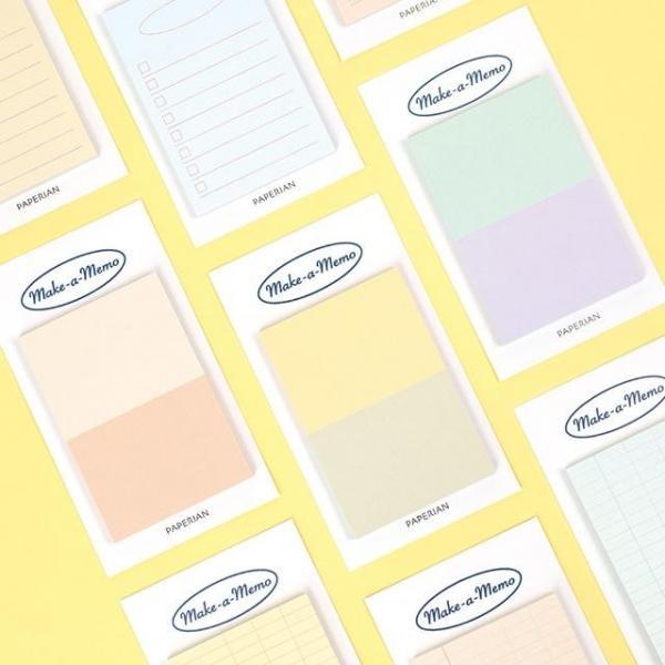 점착식 투톤 그리드 체크리스트 메모지 노트
