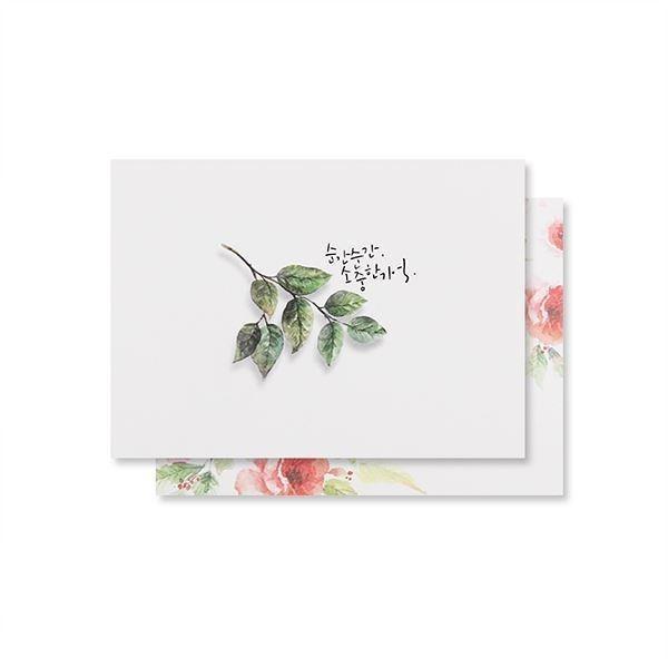 수채화 캘리 엽서 2종 SET 020 PC 0001