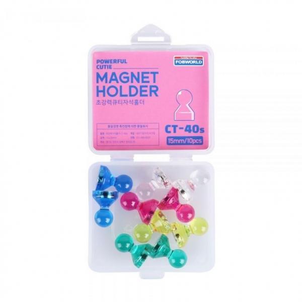 포비월드 11200 초강력 큐티자석홀더 CT-40s (15mm 10개입)