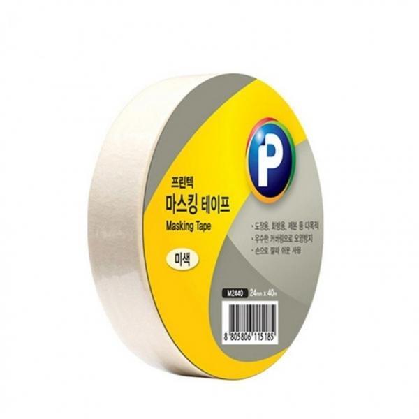 프린텍 M2440 마스킹테이프 미색 24x40