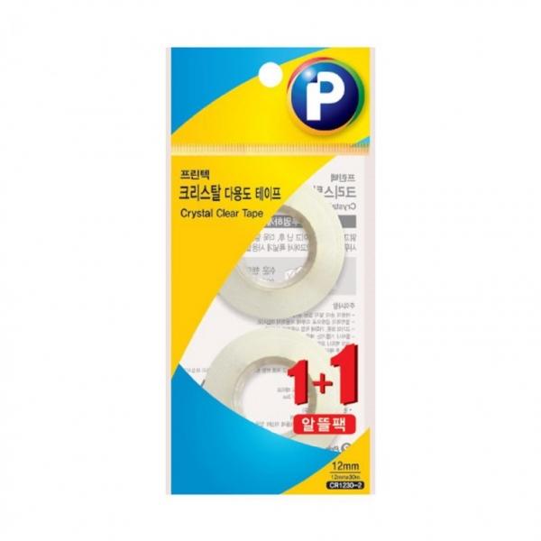 프린텍 CR1230-2 크리스탈테이프 리필1 and 1 12x30