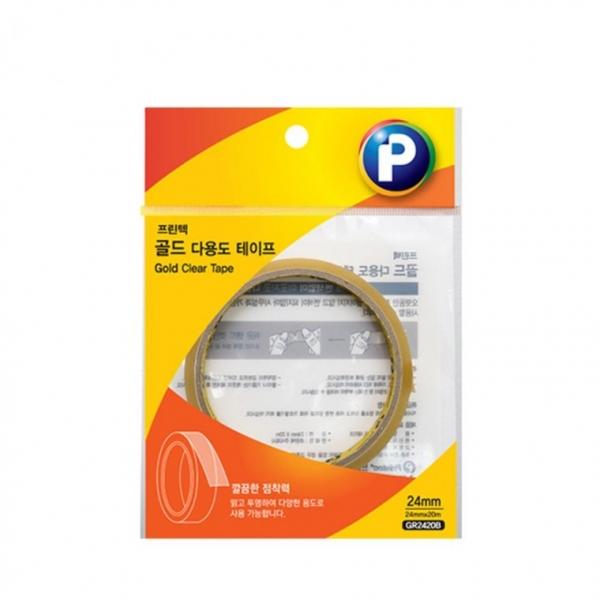프린텍 GR2420B 골드다용도테이프 3인치 리필 24x20