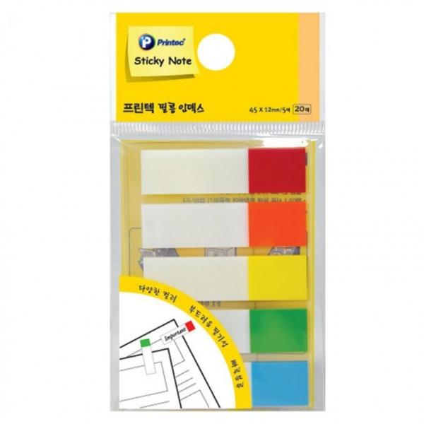 프린텍 FI040 필름인덱스 부분5색 45x12