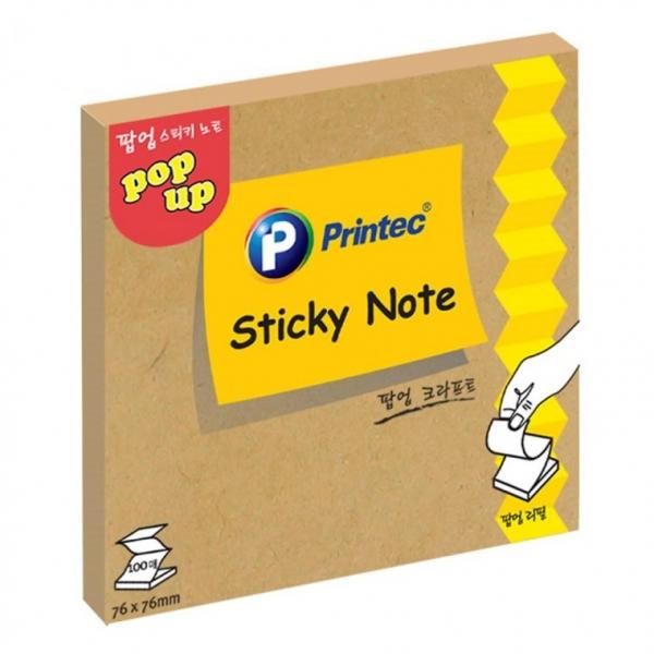 프린텍 P7676K 팝업스티키노트 리필크라프트 76x76