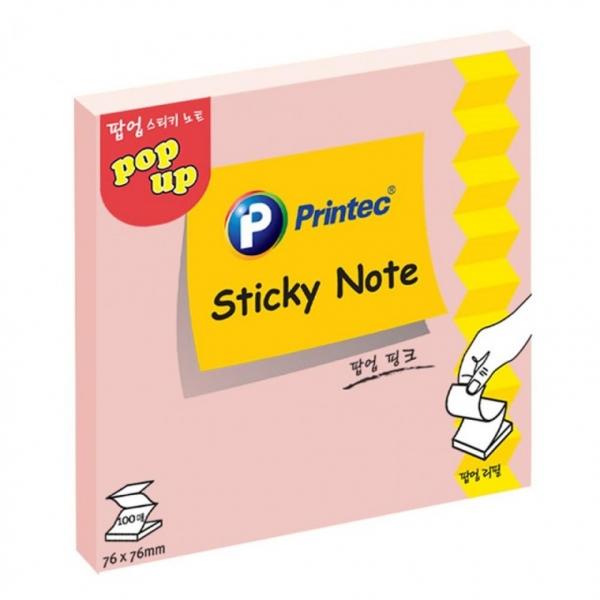 프린텍 P7676P 팝업스티키노트 핑크 76x76