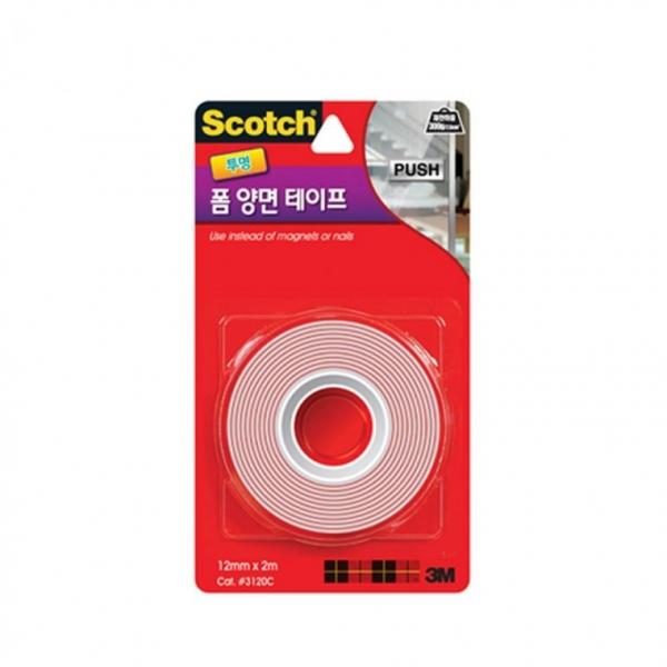 3M 스카치 3120C 강력 투명 폼 양면테이프 (12mmx2m)