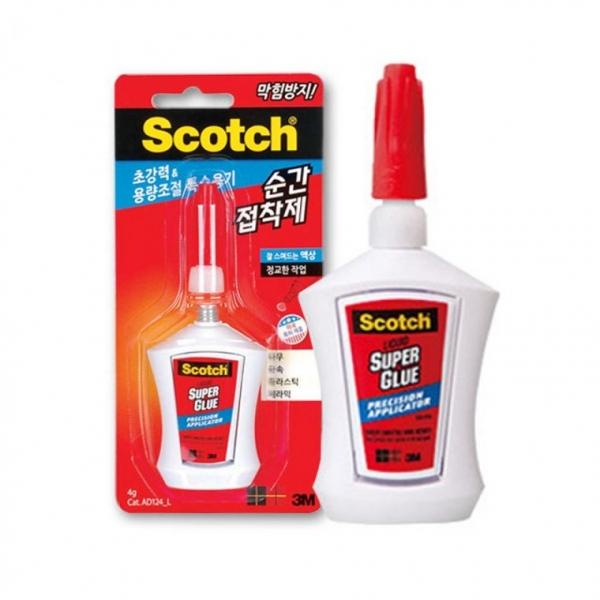 3M 스카치 순간접착제 용량조절 액상형 4g AD124-L