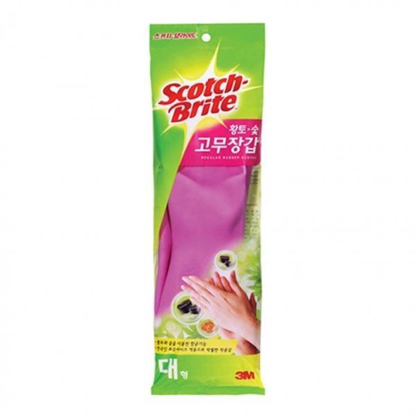 3M 스카치브라이트 5403 황토숯 고무장갑 (대)