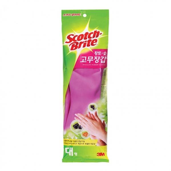 3M 스카치브라이트 5403 황토숯 고무장갑 (대)