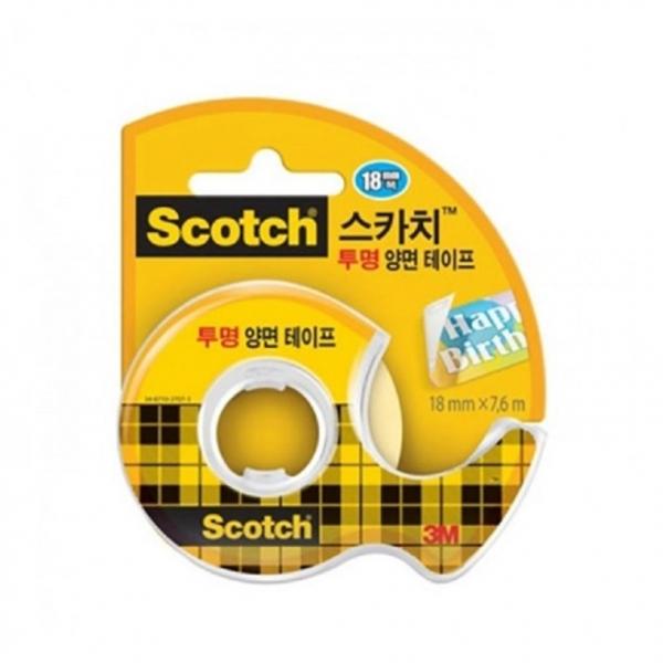 3M 스카치 투명 디스펜서 양면테이프 237D (18mmx7.6m)