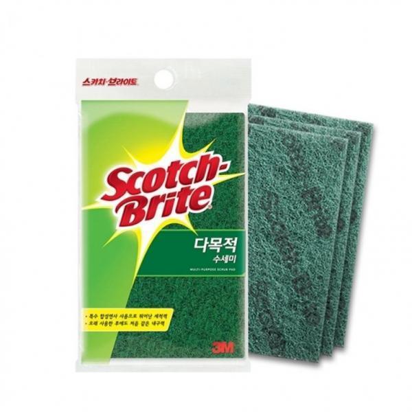 3M 스카치브라이트 양면 다목적 수세미 173 (소) 3입