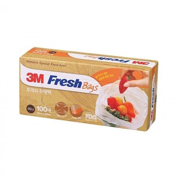 3M 뽑아쓰는 간편 후레쉬 위생백 비닐백 (미니) 100매