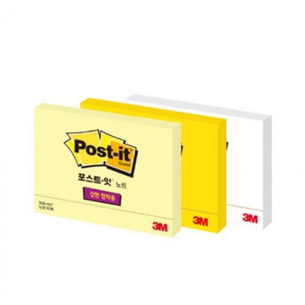 3M 포스트잇 메모 부착 강한점착용 노트 657(102mmx76mm)