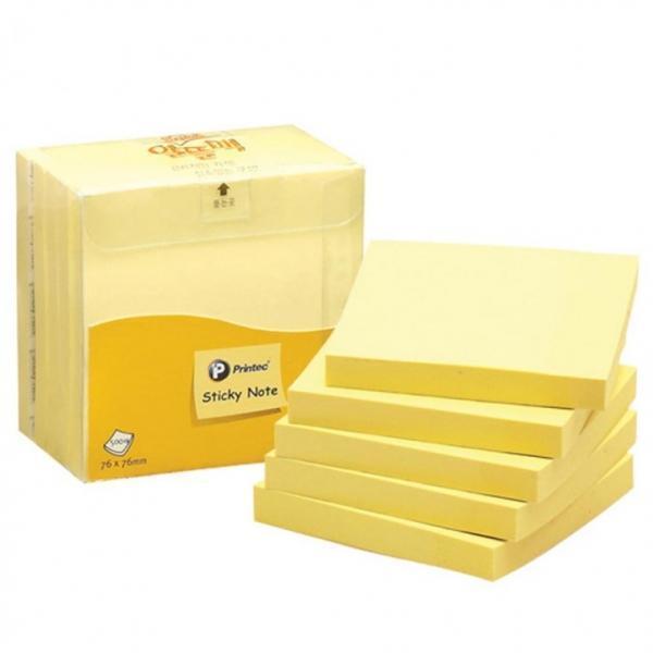 프린텍 A7676Y 스티키노트 알뜰팩 노랑100매5EA 76x76