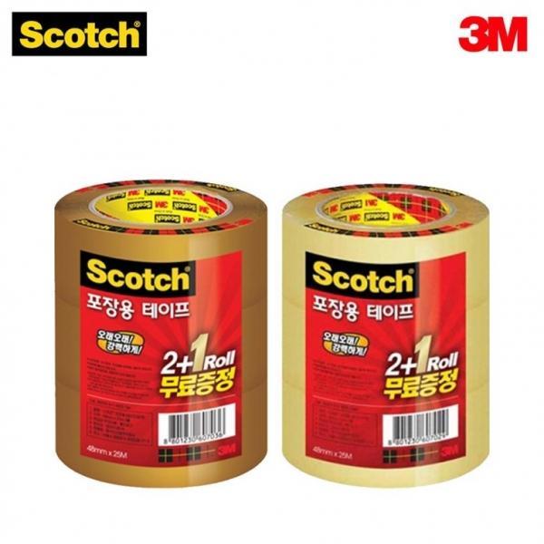3M 스카치 포장용 테이프 리필 3625V 3개입 (48mm 25m)