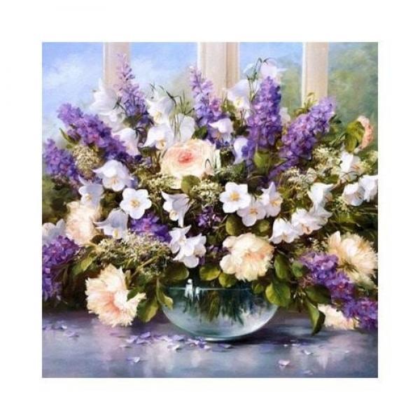 DIY 보석십자수 창가의 라벤더화병 30x30