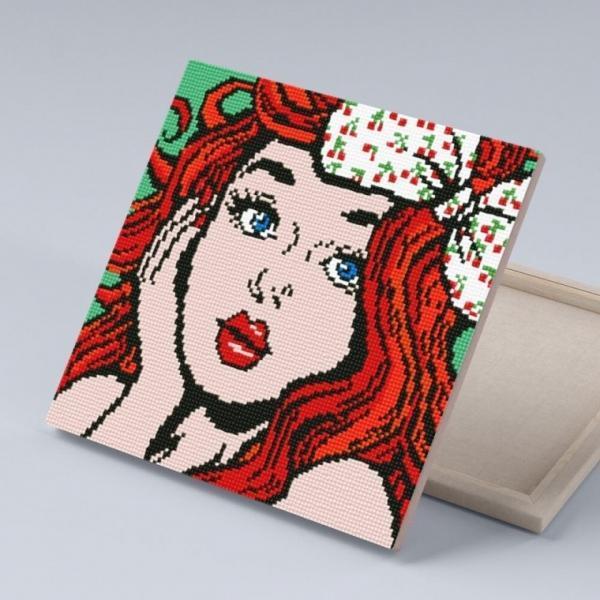 DIY 보석십자수 빨간머리소녀 30x30
