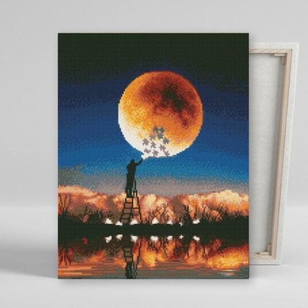 DIY 보석십자수 달의 퍼즐 40x50