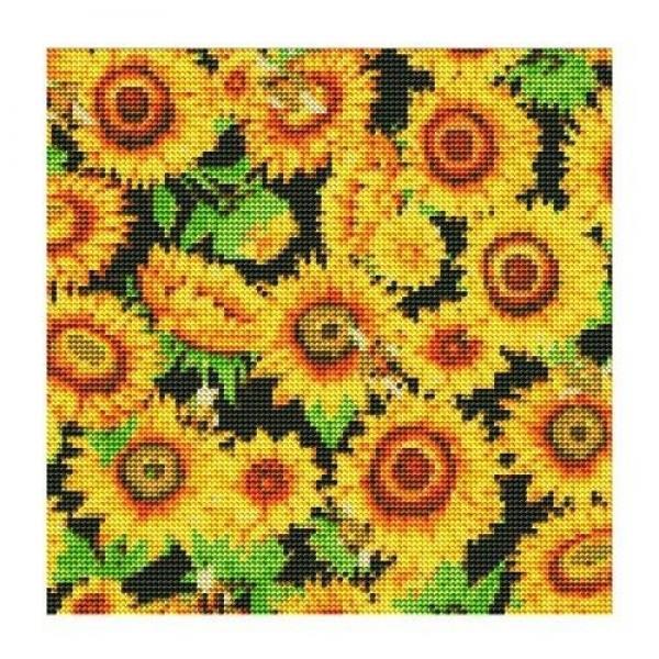 DIY 보석십자수 황금빛 해바라기 30x30