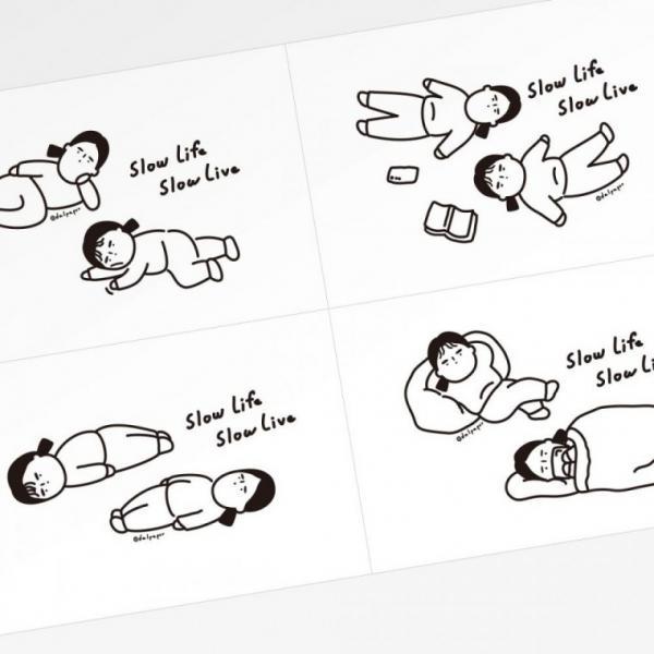 달페이퍼 슬로우라이프 4종 엽서 postcard