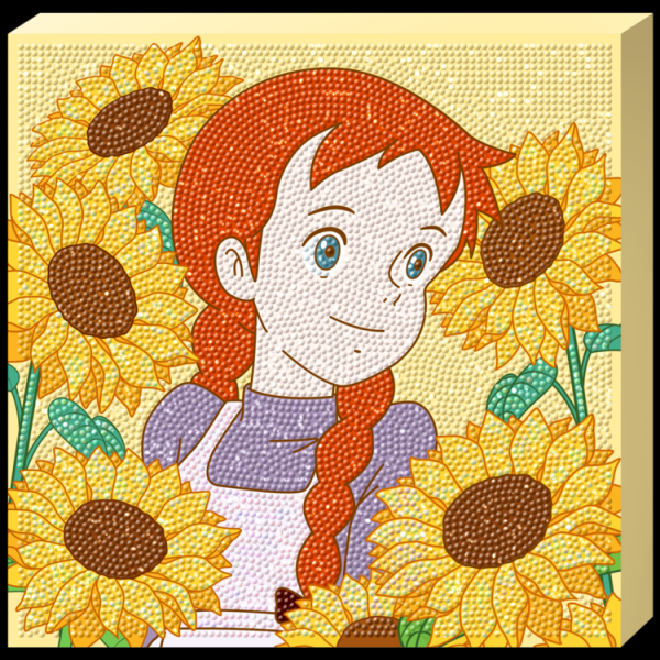 DIY 보석십자수 빨강머리앤 해바라기와 함께 25X25