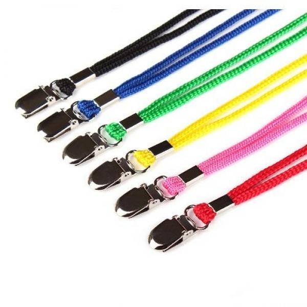 고급 크립 이름표 명찰 집게 칼라 목걸이줄 4mm