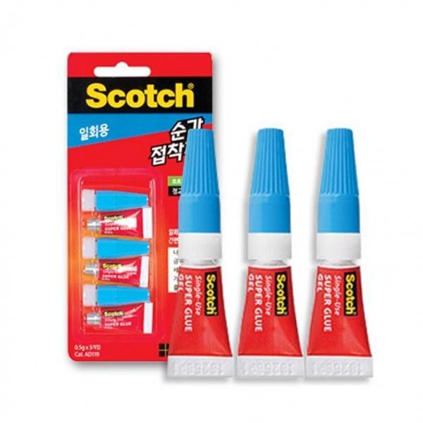 3M 스카치 순간접착제 일회용 젤형 0.5g AD119