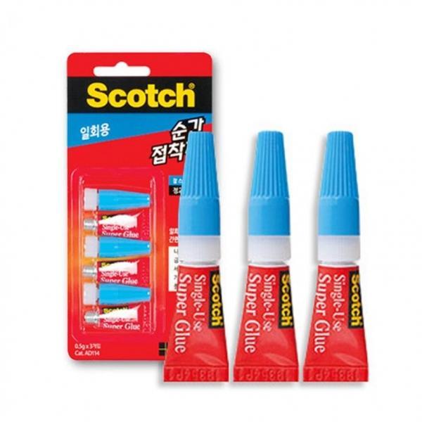 3M 스카치 순간접착제 일회용 액상형 0.5g AD114