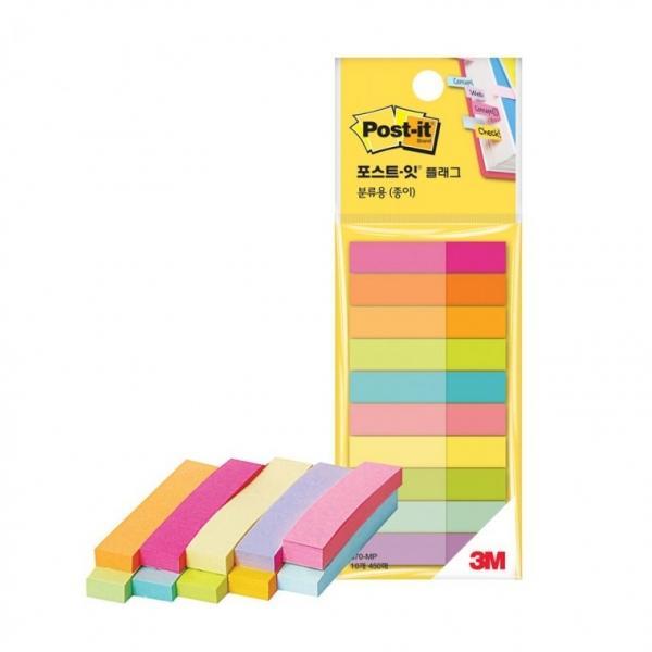 3M 포스트잇 메세지 메모 플래그 분류용 종이 670-MP
