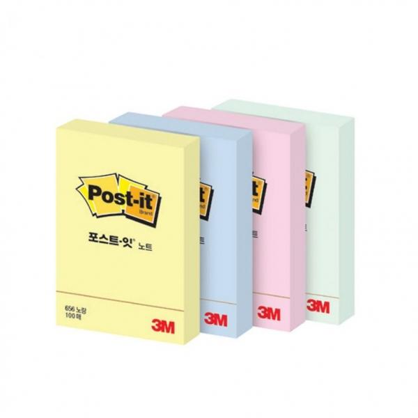 3M 포스트잇 접착식 메모 노트 656 (51mmx76mm)