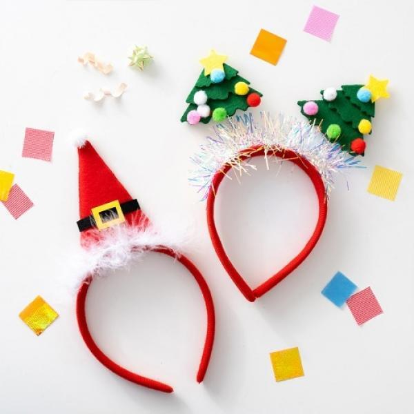 크리스마스 펠트 머리띠