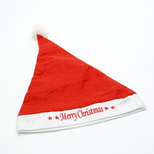 크리스마스 부직포 산타모자 영문 파티용품