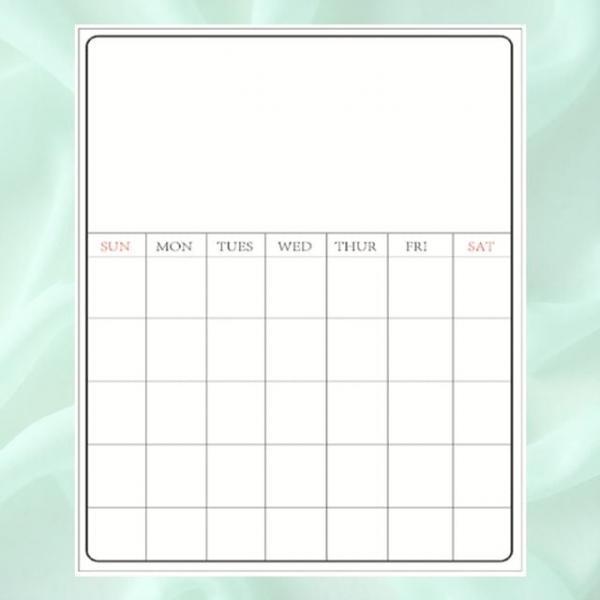 식단표 자석 체크 위클리 붙이는 게시판 무타공 보드