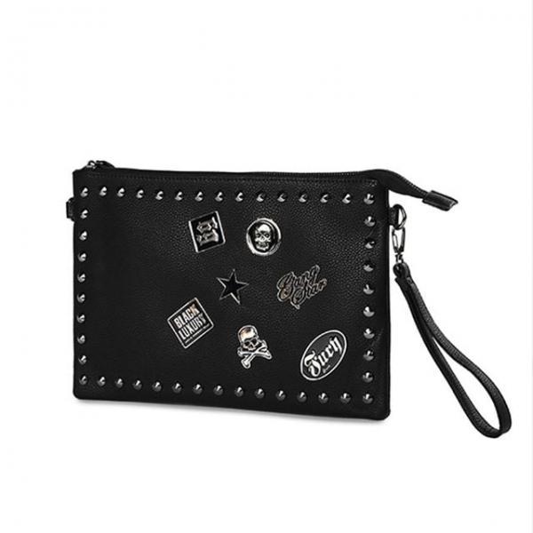 남성 캐주얼 포인트 클러치 가방 클러치백 블랙