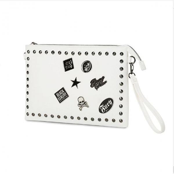 남성 캐주얼 포인트 클러치 가방 클러치백 아이보리