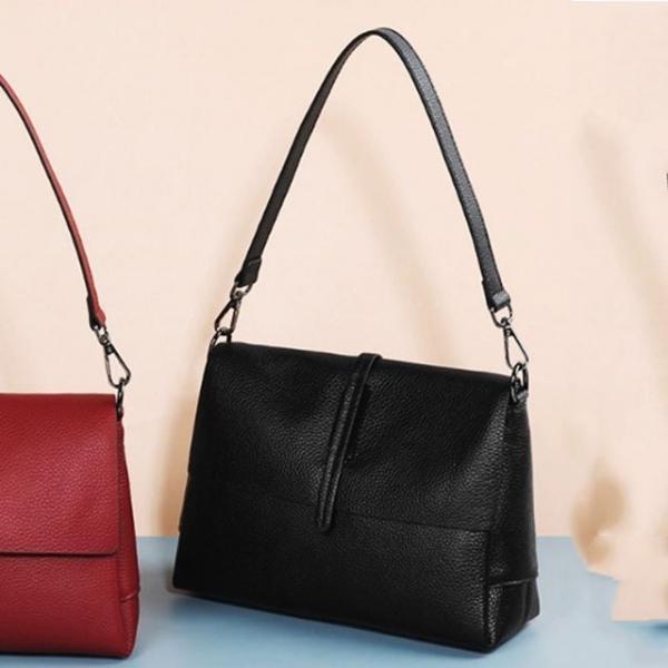 가죽 크로스 숄더백 출퇴근 핸드백 가방 블랙