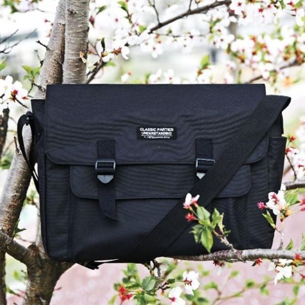 메신저 초등 중학생 가방 메신저백 크로스백 블랙