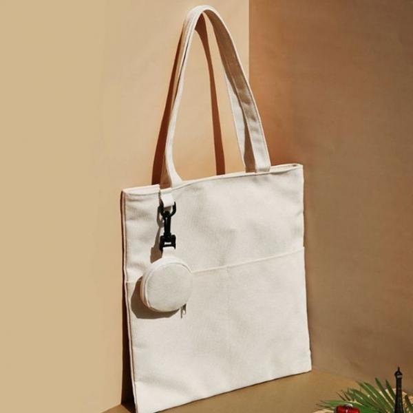 에코 숄더백 데일리 심플 파우치 가방 아이보리